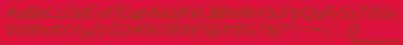 Шрифт IstokwebItalic – коричневые шрифты на красном фоне
