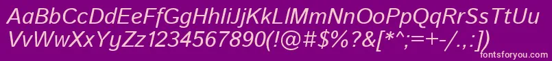fuente IstokwebItalic – Fuentes Rosadas Sobre Fondo Morado