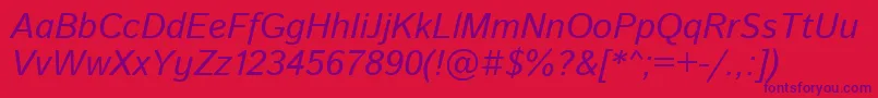 IstokwebItalic Font – Purple Fonts on Red Background