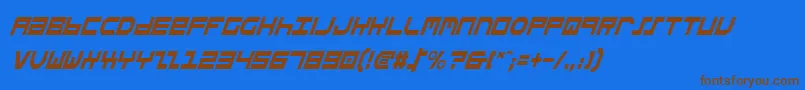 Stuntv2ci Font – Brown Fonts on Blue Background