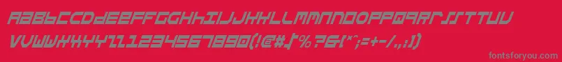 フォントStuntv2ci – 赤い背景に灰色の文字