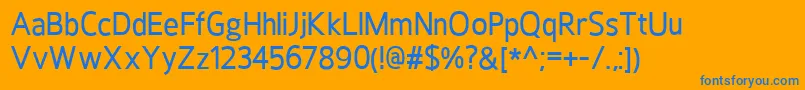HoxtonMedium Font – Blue Fonts on Orange Background