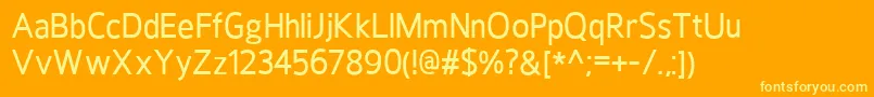 Czcionka HoxtonMedium – żółte czcionki na pomarańczowym tle