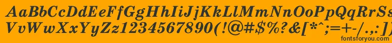 SchooldlBoldItalic Font – Black Fonts on Orange Background