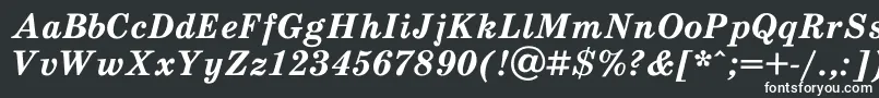SchooldlBoldItalic-fontti – valkoiset fontit mustalla taustalla