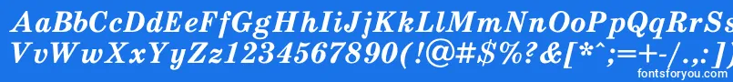Шрифт SchooldlBoldItalic – белые шрифты на синем фоне