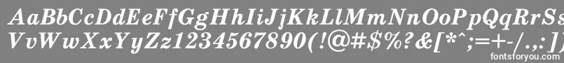 Шрифт SchooldlBoldItalic – белые шрифты на сером фоне