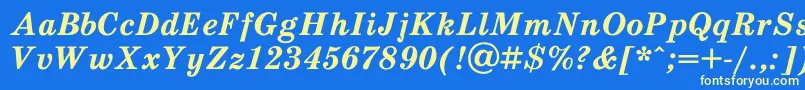SchooldlBoldItalic Font – Yellow Fonts on Blue Background
