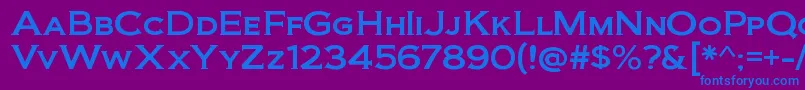 BiondirgRegular Font – Blue Fonts on Purple Background