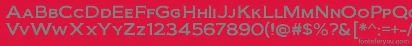 BiondirgRegular Font – Gray Fonts on Red Background