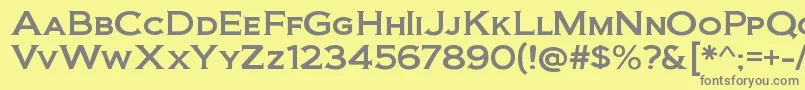 BiondirgRegular Font – Gray Fonts on Yellow Background