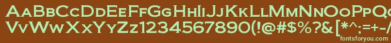 BiondirgRegular Font – Green Fonts on Brown Background