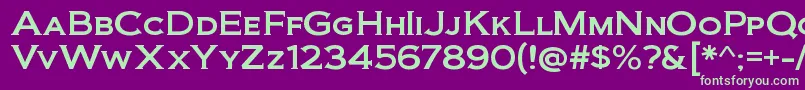 BiondirgRegular Font – Green Fonts on Purple Background