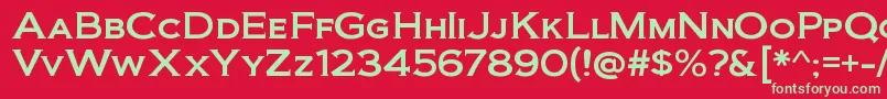 BiondirgRegular Font – Green Fonts on Red Background