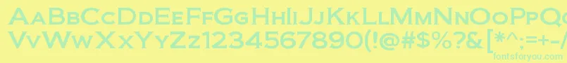 BiondirgRegular Font – Green Fonts on Yellow Background