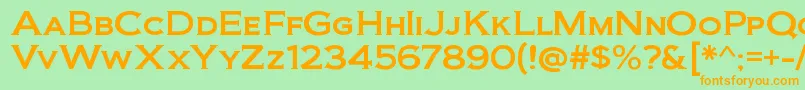 BiondirgRegular Font – Orange Fonts on Green Background