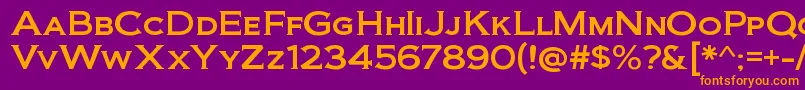 BiondirgRegular Font – Orange Fonts on Purple Background