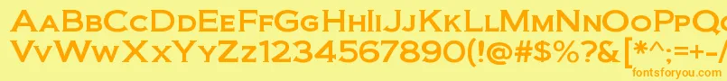 BiondirgRegular Font – Orange Fonts on Yellow Background