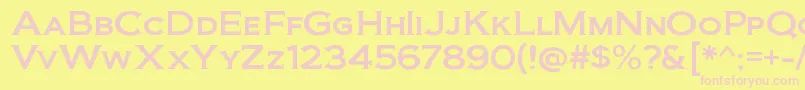 BiondirgRegular Font – Pink Fonts on Yellow Background