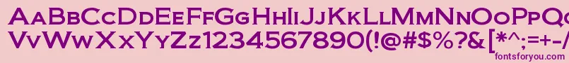 BiondirgRegular Font – Purple Fonts on Pink Background