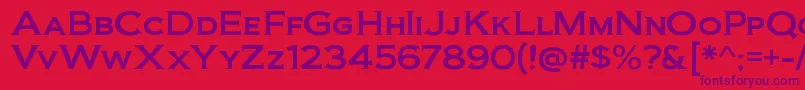 BiondirgRegular Font – Purple Fonts on Red Background