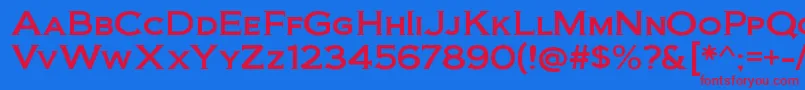 BiondirgRegularフォントについての詳細 フォントBiondirgRegular – 赤い文字の青い背景