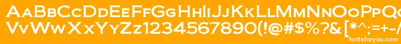 BiondirgRegular Font – White Fonts on Orange Background