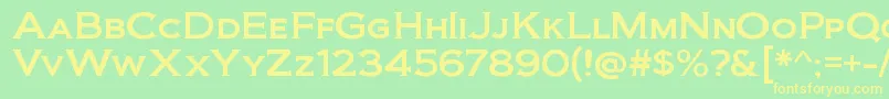 BiondirgRegular Font – Yellow Fonts on Green Background