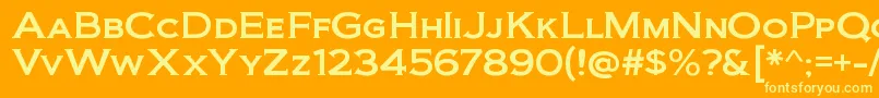 フォントBiondirgRegular – オレンジの背景に黄色の文字