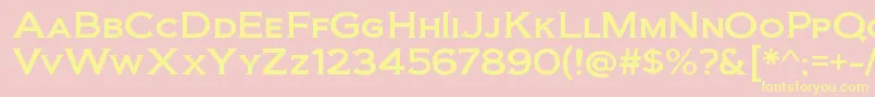 BiondirgRegular Font – Yellow Fonts on Pink Background