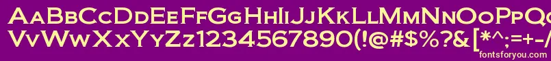 BiondirgRegular Font – Yellow Fonts on Purple Background