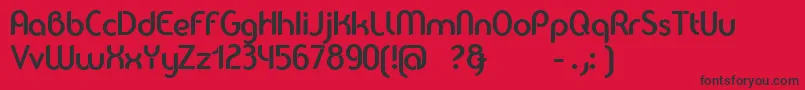 Balkeno Font – Black Fonts on Red Background