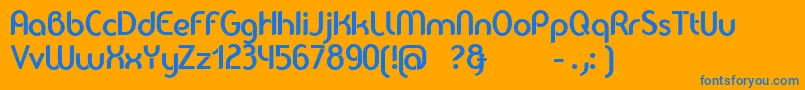 Balkeno Font – Blue Fonts on Orange Background