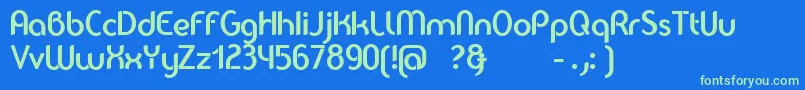 Balkeno Font – Green Fonts on Blue Background