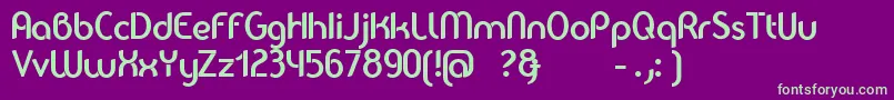 Balkeno Font – Green Fonts on Purple Background