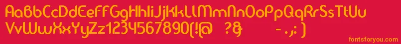 Balkeno Font – Orange Fonts on Red Background