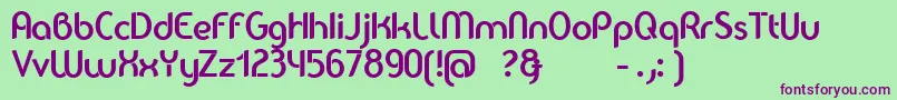 Balkeno Font – Purple Fonts on Green Background