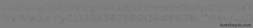 フォントElmarsHairyTypeface – 黒い文字の灰色の背景