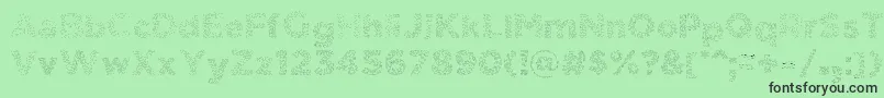 ElmarsHairyTypeface Font – Black Fonts on Green Background