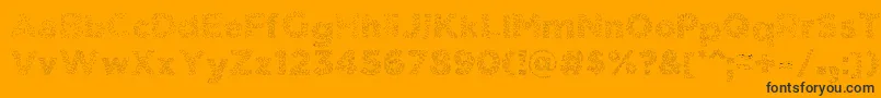 ElmarsHairyTypeface-Schriftart – Schwarze Schriften auf orangefarbenem Hintergrund