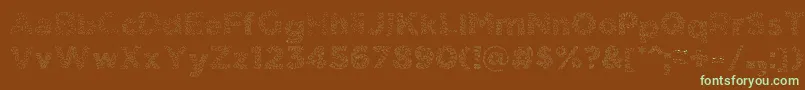 ElmarsHairyTypeface Font – Green Fonts on Brown Background