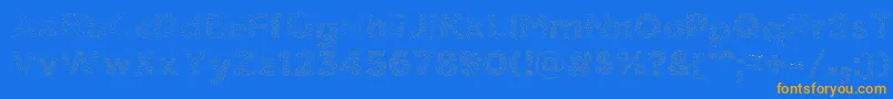 fuente ElmarsHairyTypeface – Fuentes Naranjas Sobre Fondo Azul