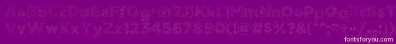 ElmarsHairyTypeface-Schriftart – Rosa Schriften auf violettem Hintergrund