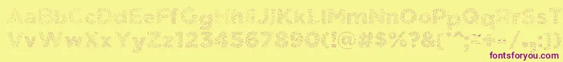 fuente ElmarsHairyTypeface – Fuentes Moradas Sobre Fondo Amarillo