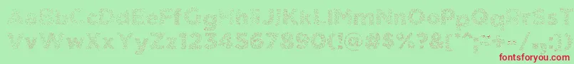 ElmarsHairyTypeface Font – Red Fonts on Green Background