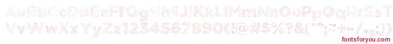 ElmarsHairyTypeface-Schriftart – Rote Schriften auf weißem Hintergrund