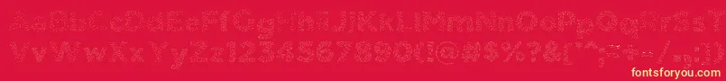 fuente ElmarsHairyTypeface – Fuentes Amarillas Sobre Fondo Rojo