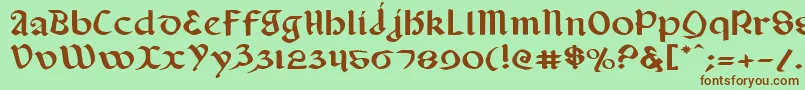 ValeriusExpanded Font – Brown Fonts on Green Background