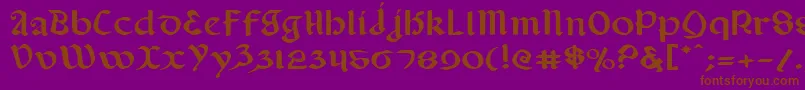 ValeriusExpanded Font – Brown Fonts on Purple Background