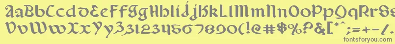 ValeriusExpanded Font – Gray Fonts on Yellow Background